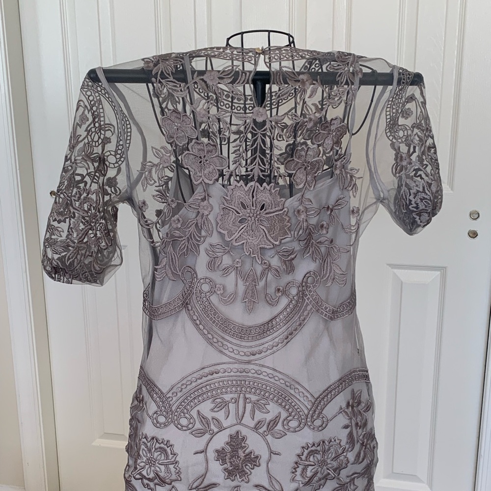 Silver special occasion dress